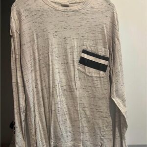 Women's Gray Long Sleeve Shirt with Pocket